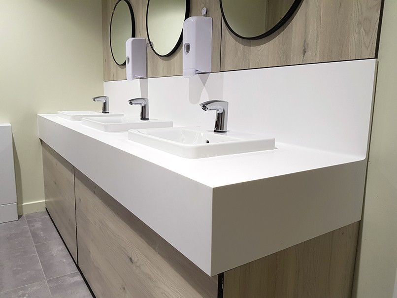 Corian Sinks retouched Solid Surface wash troughs
