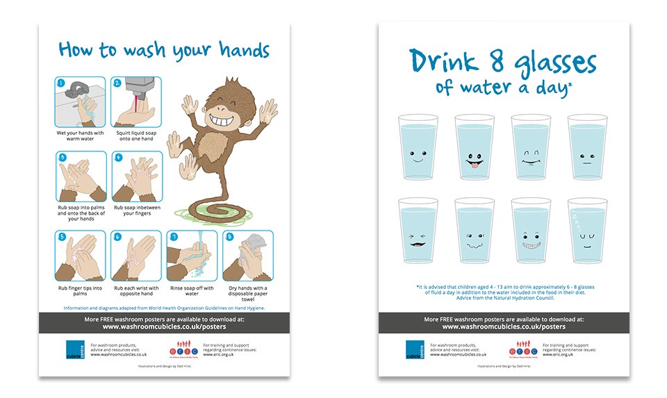 Advice posters for school washrooms