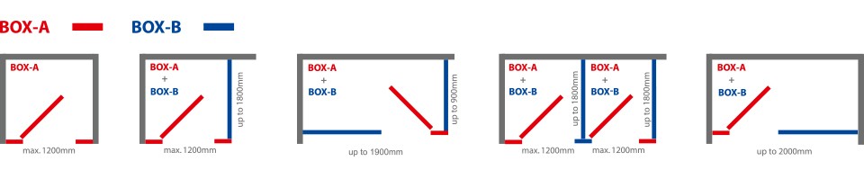 Pendle toilet cubicles layout configurations