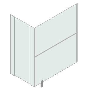 Plain Grey Pendle Toilet Cubicles in Plain Grey