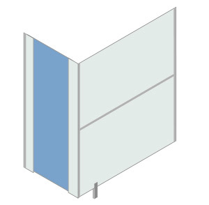 Smoke Blue Pendle Toilet Cubicles Colour swatch showing the Smoke Blue finish from the Pendle range