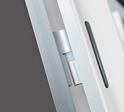 Pendle TOilet Cubicles close up image of hinge feature