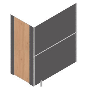 Woodgrain-new Pendle Toilet Cubicles Colour Swatch showing the full woodgrain option with stone grey panels