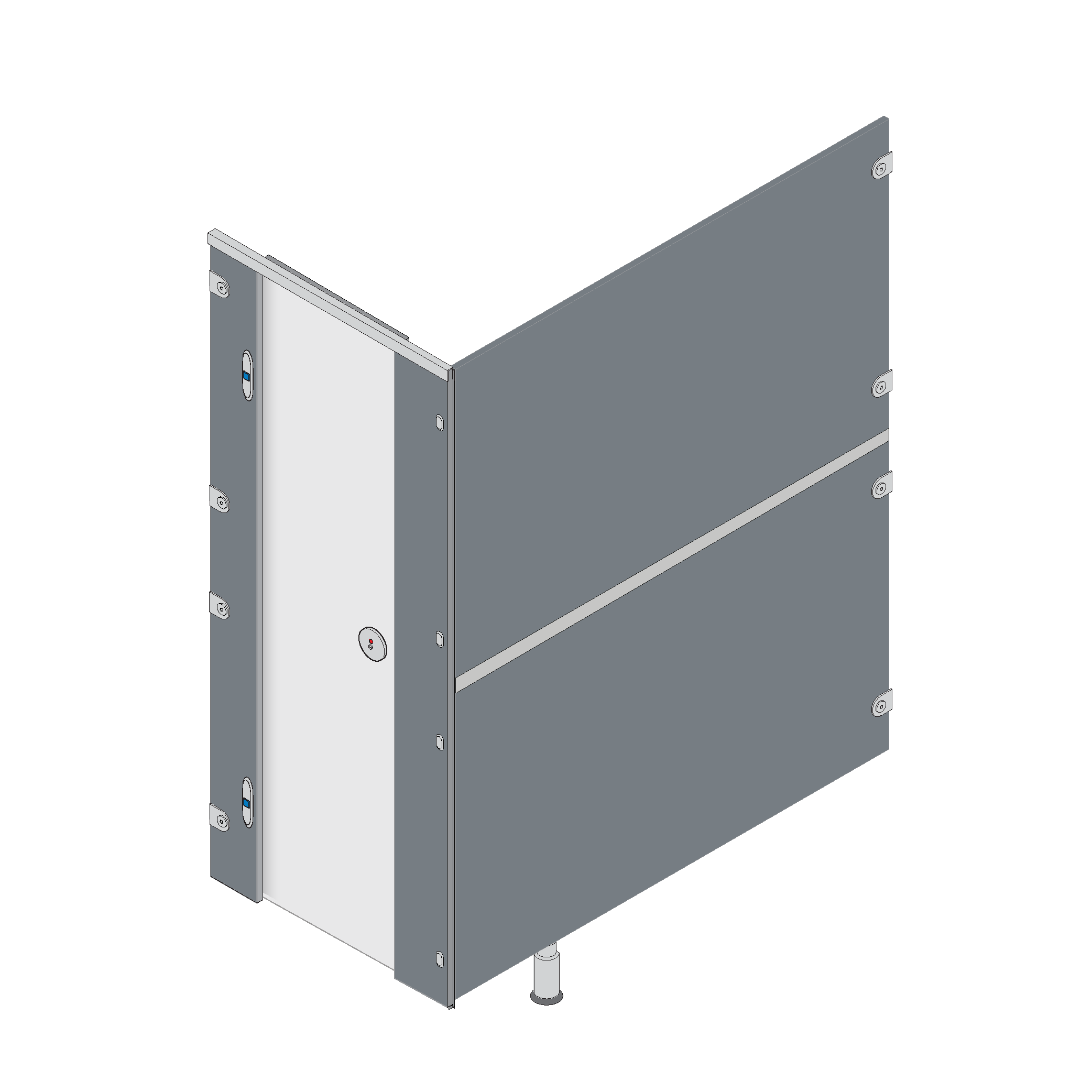 Pendle CGL Packs-06 Pendle CGL cubicle pack with plain grey door and stone grey panel